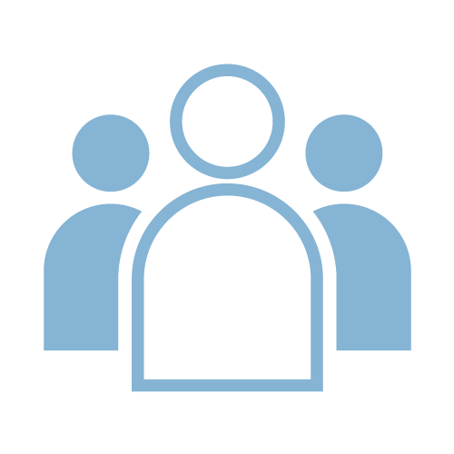Hajoca Leadership Development Opportunities Icon - Leader standing in front of two people